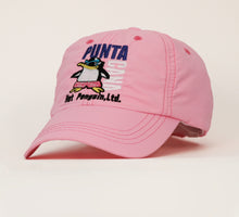 Light pink kids’ cap with embroidered Punta Cana penguin logo by Hot Penguin, Ltd.