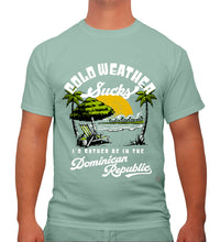 dominican-republic-cold-weather-sucks-mens-t-shirt-sage-green-hot-penguin-ltd