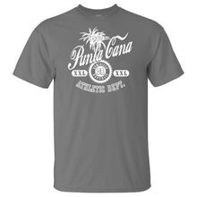 Gray men’s t-shirt with “Punta Cana 1969 Athletic Dept.” graphic and Dominican Republic badge by Punta Cana T-Shirts.