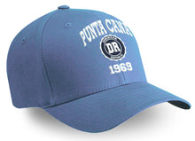 Light blue adult cap with ‘Punta Cana 1969’ text and DR seal by Punta Cana T-Shirts.