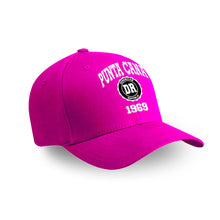 Light pink adult cap with ‘Punta Cana 1969’ text and DR seal by Punta Cana T-Shirts.

