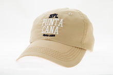 Beige adult cap with embroidered “HPL Punta Cana Since 2008” design by Hot Penguin, Ltd.
