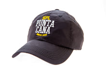 Black adult cap with embroidered “HPL Punta Cana Since 2008” design by Hot Penguin, Ltd.