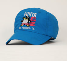 Turquoise kids’ cap with embroidered Punta Cana penguin logo by Hot Penguin, Ltd.