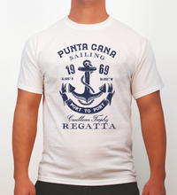 White t-shirt with anchor design and “Punta Cana Sailing Regatta” by Hot Penguin, Ltd.