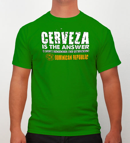 HPLFashion, DominicanRepublicStyle, Men'sTee, IrishGreen, CervezaInspired, IslandVibes, TropicalFashion, CasualWear, CelebrationApparel, JoyfulStyle, VibrantCotton, FestiveGraphic, BeachReadyLook, DominicanCulture, LaidBackFashion.