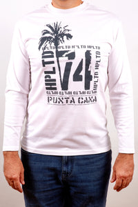 HPLFashion, Men'sLongSleeve, PuntaCanaVibes, CaribbeanStyle, LaidBackLiving, TropicalElegance, ResortWear, WhiteTeeFashion, EasygoingApparel, PuntaCanaCulture, ComfortableLeisure, StylishLongSleeve, VersatileFashion, RelaxedFit, SunSoakedDays.