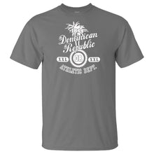 Dominican Republic Athletic Department basic t-shirt in athletic grey. 100% cotton crew neck with Dominican Athletic Department logo printed on the front