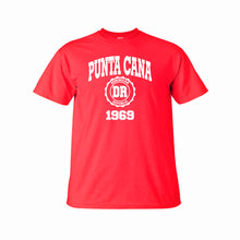 Punta Cana T-Shirts basic kid's tee in red. This 100% cotton simple crew neck t-shirt features our Punta Cana 1969 logo printed on the front. Tagless printed label for maximum comfort.